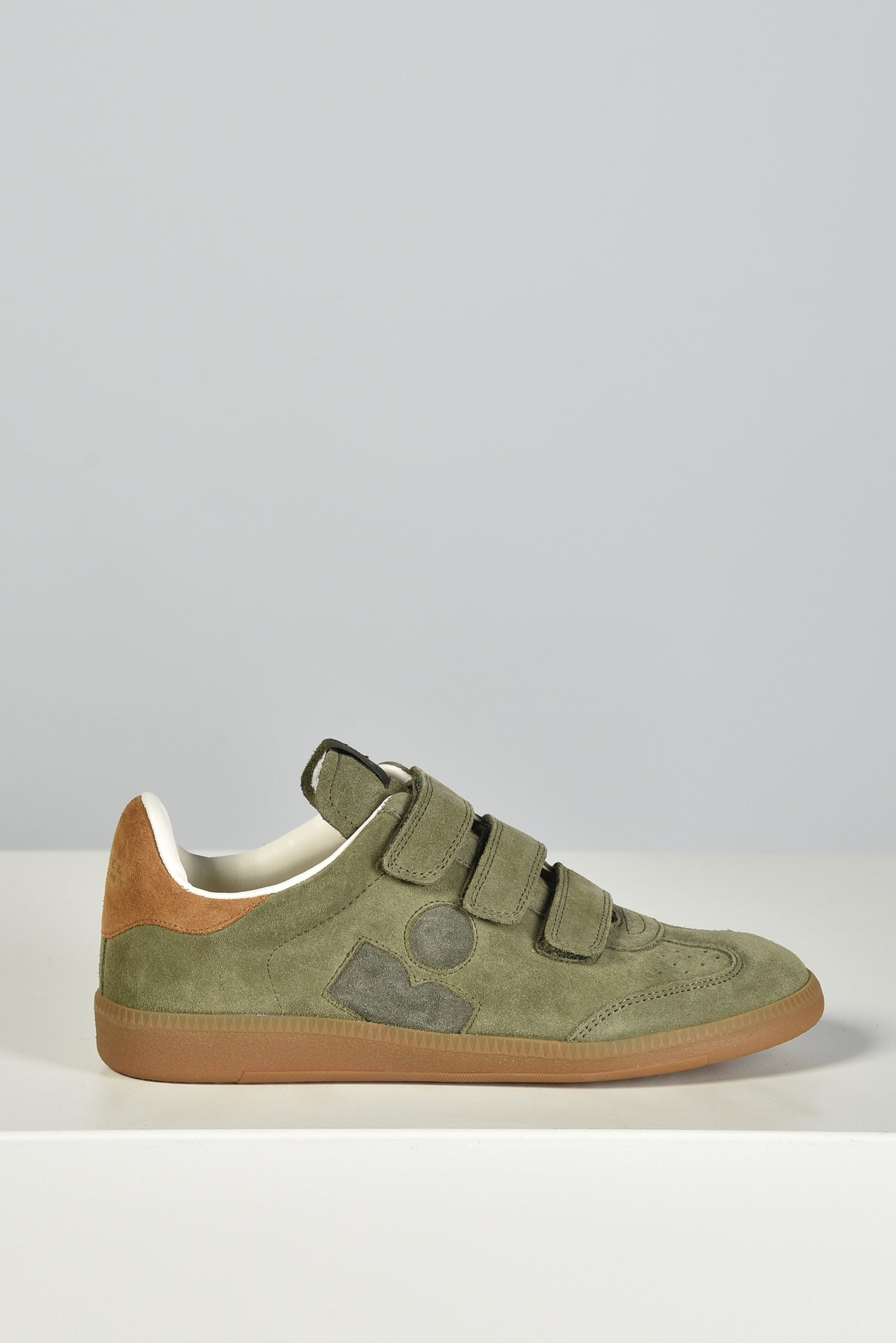 Isabel Marant Beth khaki sneakers with suede trim – Marjon Snieders