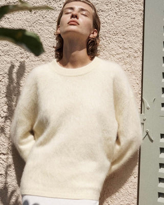 Lisa Yang trio met ronde hals Natalia beige