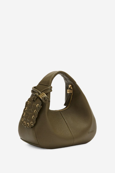 Ganni crossbody Hobo Mini C1040003 military olive