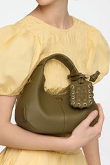Ganni crossbody Hobo Mini C1040003 military olive