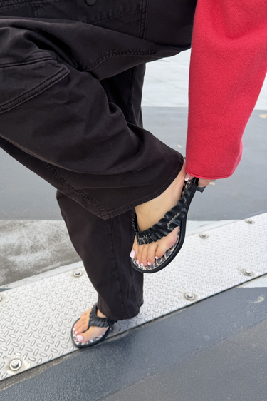 Ganni sandalen Melissa Thong D1030011 black