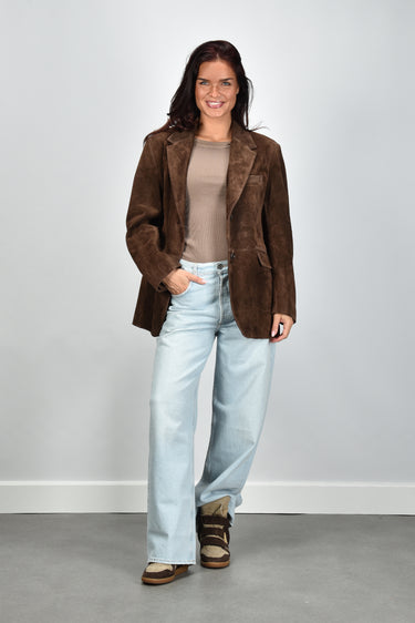ARMA blazer Benny Gritty Suede 008L266041.02 charcoal brown