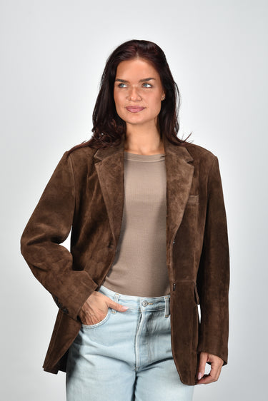 ARMA blazer Benny Gritty Suede 008L266041.02 charcoal brown