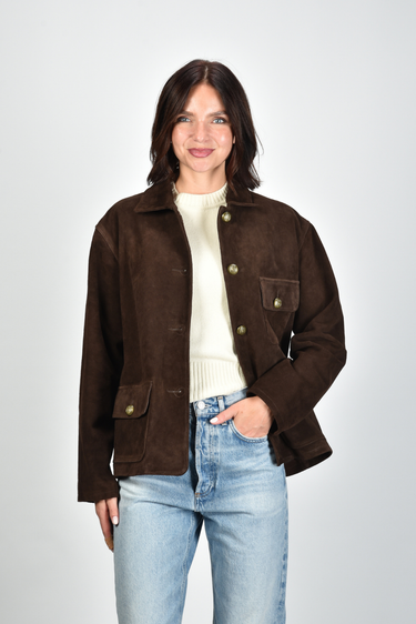 ARMA jas Rosia Gritty Suede 008L266047.02 charcoal brown