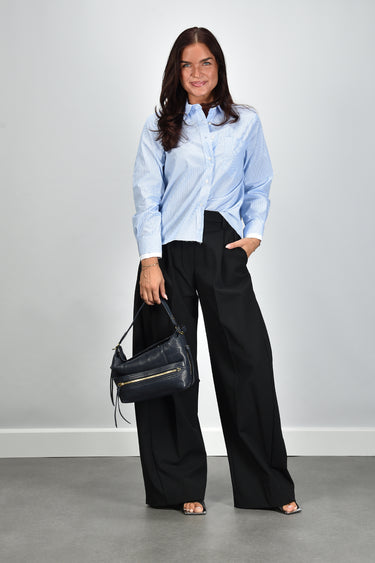Academia blouse Elodie 1069C-642 blue striped