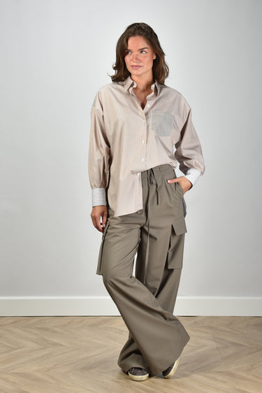 Academia blouse Giorgina Patch 75D5P-921 riga beige