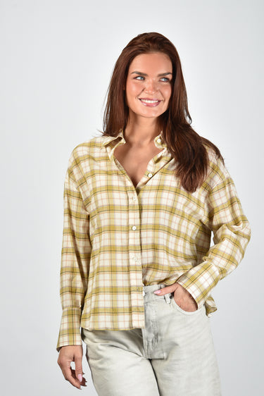 Academia blouse Marie 76D22-120 yellow checked
