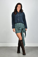 RAE rok Bobby cotton check/blue teal