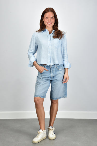 Academia blouse Mia 76DT2-620 light blue plain