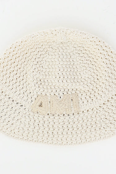 Ami Paris hat Ami Patch UHA255.AW0085 white cream