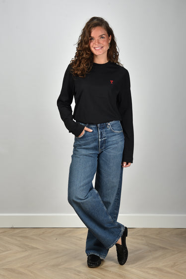 Ami Paris t-shirt ADC Ts Ml Rouge BFUTS235.724 noir