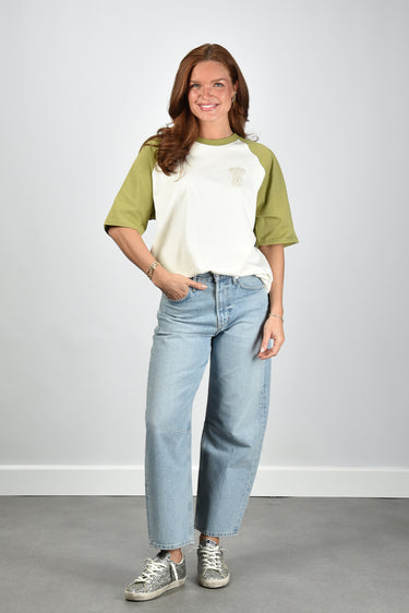 Ami Paris t-shirt UTS379.726 blanc creme/Matcha