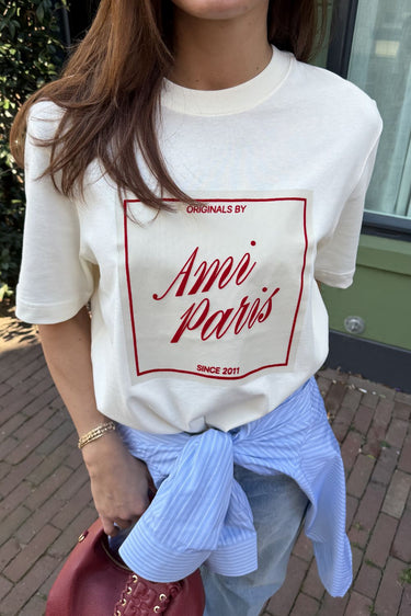 Ami Paris t-shirt UTS385.726 blanc creme