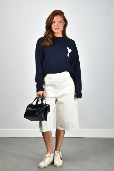 Ami Paris trui ADC UKS859.KN0156 encre/ecru