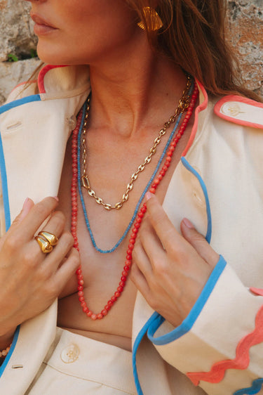 Bonnie Studios Noah Peach Necklace BS962 Peach