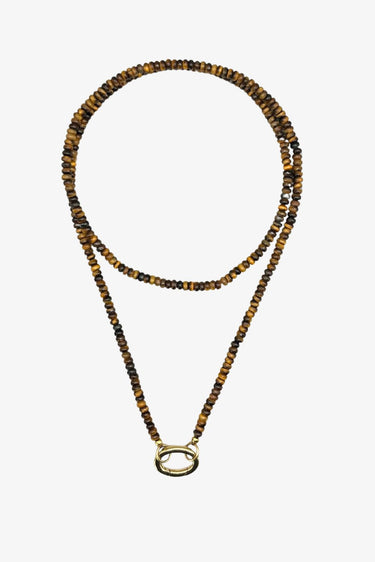 Bonnie Studios Roger Long Brown Necklace BS982 Tiger