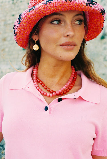 Bonnie Studios William Neon Necklace BS956 Neon Pink