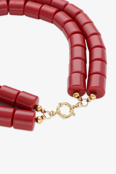 Bonnie Studios ketting Double Phil BS928 red
