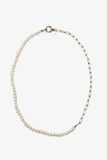 Bonnie Studios ketting Flint Gold BS06 white