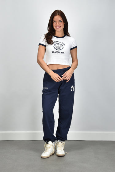 Sporty & Rich t-shirt California Emblem Soft Ringer TO073710509WH50 white/dark navy
