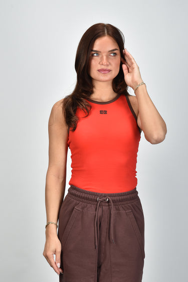 Ganni top A1040387 high risk red