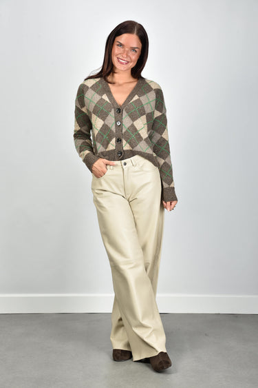 Haikure broek Bethany Leather HEW03296PL002TP ivory