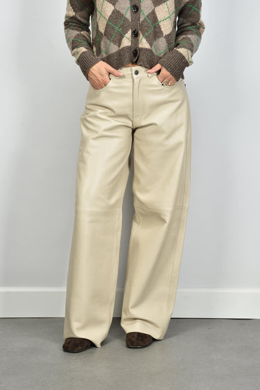 Haikure trousers Bethany Leather HEW03296PL002TP ivory