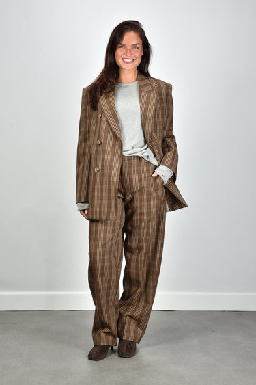 Ami Paris blazer FBV776.WV0221 marron choco/beige mastic