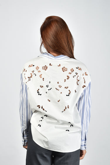 Weekend Max Mara blouse Tessile 050 navy pinstripes