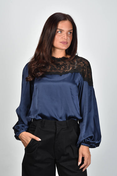 Isabel Marant blouse Azare-Gd HT0989FA-D4J15I midnight
