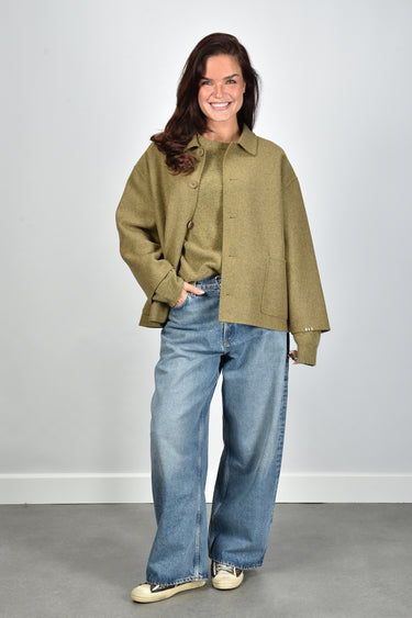 Extreme Cashmere jas Maker Short Sleeve 427 hunter