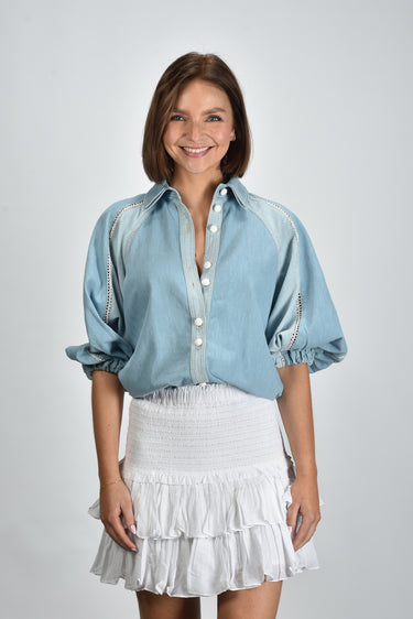 Farm Rio blouse 351608 denim