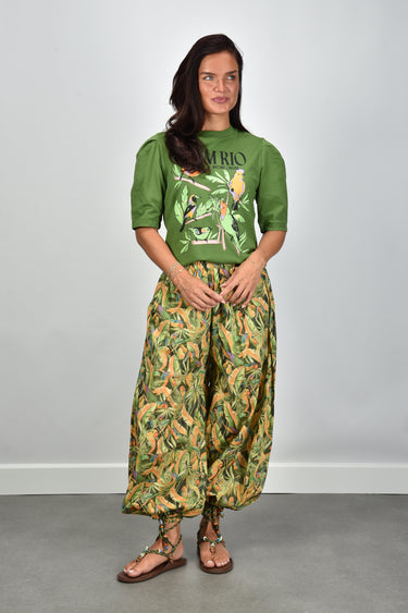 Farm Rio broek 363554 parrots forest green