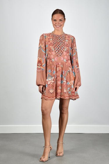 Farm Rio jurk 348878 boho enhance mocha