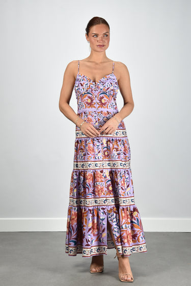 Farm Rio jurk 348884 flower tiles lilac