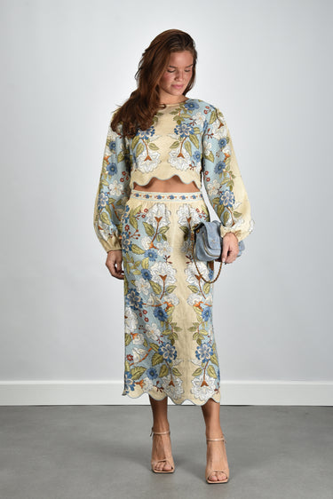 Farm Rio rok 350503 garden scarf blue