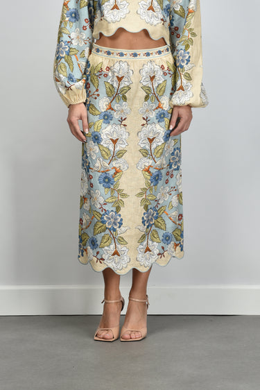 Farm Rio rok 350503 garden scarf blue