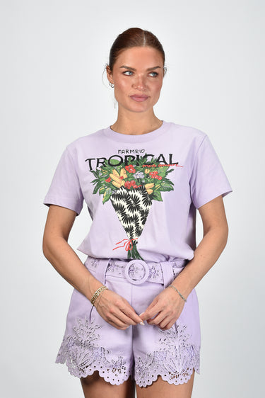 Farm Rio t-shirt 348536 lilac