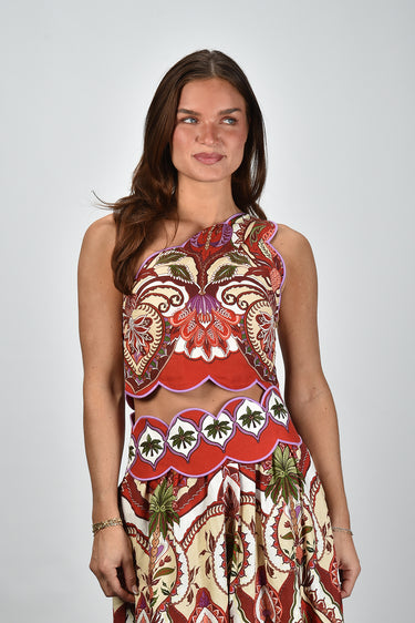 Farm Rio top 344015 odara red