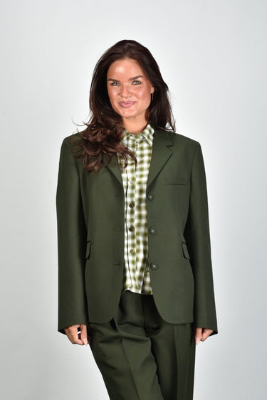 Ganni blazer A1020117 kombu green