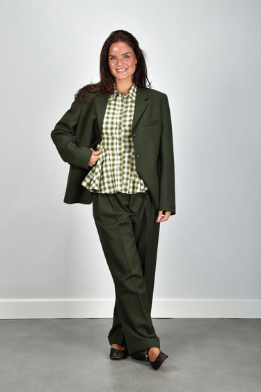 Ganni blazer A1020117 kombu green