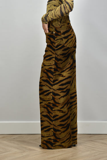 Ganni J1879 animal print trousers green Marjon Snieders Ganni J1879 animal print trousers green Marjon Snieders
