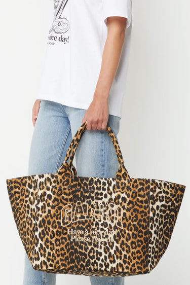 Ganni shopper XXL A7161 leopard