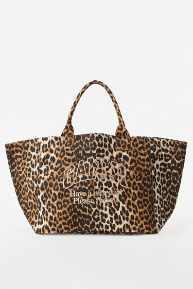 Ganni shopper XXL A7161 leopard
