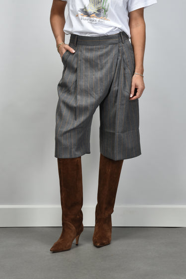 Ganni short A1110013 pewter melange