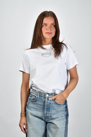Ganni t-shirt A1050057 bright white