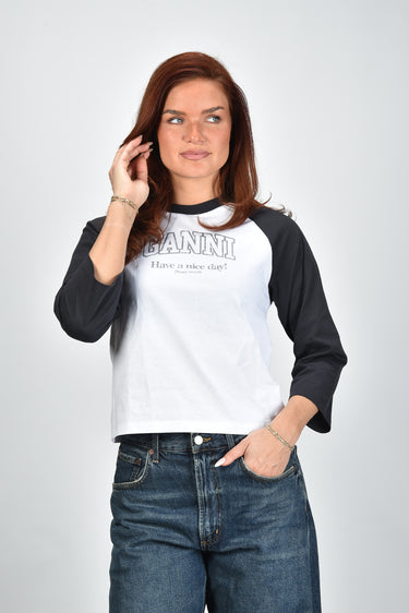 Ganni t-shirt A1050058 bright white