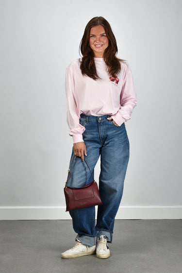 Ganni t-shirt A1050059 chalk pink