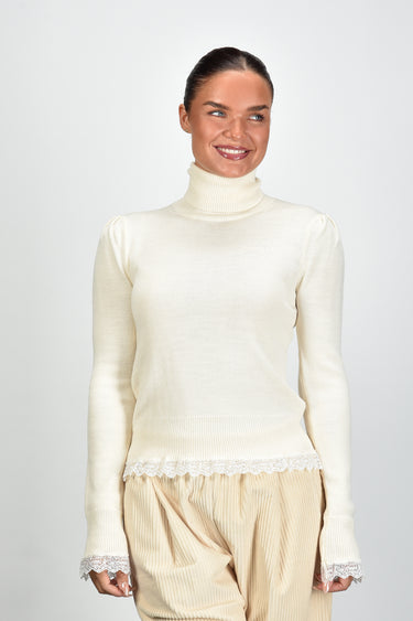 Ganni top A1150062 egret