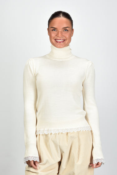 Ganni top A1150062 egret